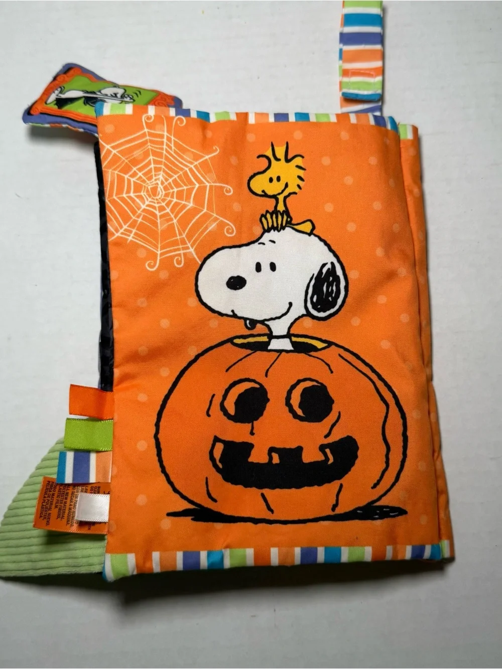Peanuts Snoopy Halloween Baby Crinkle Book Toy Deluxe EUC